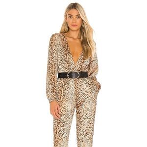 NWT Michael Costello Leopard Jumpsuit